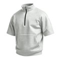 thumbnail image 6 of Sweatshirts For Men Short Sleeve Zip Up Mock Neck Sweatshirt Relaxed Fit Mens Casual Pullover Top with Pocket, 6 of 7