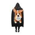 thumbnail image 3 of HATIART Couverture à Capuche Mignon Animal de Compagnie Corgi Chien Portable Couverture 50x60 Pouces Comfotable à Capuche Jeter Wrap, 3 of 3