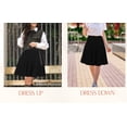 thumbnail image 6 of BGDK Girls' School Uniform Pleated Pull-on Knee Length Ribbed Cotton Panel Skirt, Knit Waistband Dark Heather 10, 6 of 6