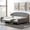 Gray, variant on Noble House Sabrina Luxury Twin Daybed, Velvet Upholstered Tufted Sofa Bed, Plywood Frame with Piped Edges, Beige