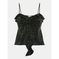 thumbnail image 5 of No Boundaries Sequin Ruffle Tie Front Cami, Women's, 5 of 5