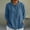 A800 Blue, variant on Classic Collared Blouse for Women Three Quarter Sleeve Relaxed Fit Pullover Top Soft Textured Fabric Casual Workwear Fashion Clothes
