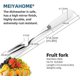 thumbnail image 2 of 2024,5.8 Inch 18-10 Stainless Steel White Porcelain Handle Fork, Sus304 2-tine Fork Party Dessert Fork, Appetizer, Cocktail, Pastry, Cake, Salad, 2 of 5
