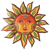 Home Decor Metal Sun Flower Wall Plaque Decor Hang Art Patio Fence Porch Home Garden Office