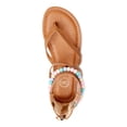 thumbnail image 2 of Wonder Nation Little & Big Girls Bead Gladiator Sandal, 2 of 3