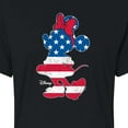 thumbnail image 3 of Disney - Americana - Minnie Americana Fill - Juniors Cropped Cotton Blend T-Shirt, 3 of 5