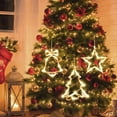 thumbnail image 2 of 3 luces navideñas para ventana, luces colgantes con pilas para ventana, luces LED con forma de estrella y campana para árbol de Navidad, luces para chimenea, decoración interior y exterior, 2 of 4