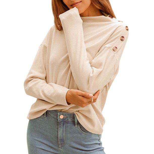 Sudadera de manga larga para mujer, jerséis casuales cálidos MABOTO Sudadera de mujer