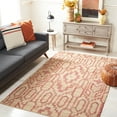 thumbnail image 2 of SAFAVIEH Natural Fiber Natalie Geometric Area Rug, Natural/Red, 6' x 6' Square, 2 of 8