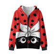 thumbnail image 4 of Uorisanigo Full Zip Sweatshirts for Children, Lightweight Funny Red Ladybug Hooded Jacket Casual Long Sleeve Pullover Sweatshirt Coat with Pockets Boys Girls Hoodies Jacket, 4 of 8