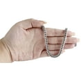 thumbnail image 6 of Real 10K White Gold 3D Hollow Franco Box Link Chain 5.50mm Necklace 28 Inches, 6 of 6
