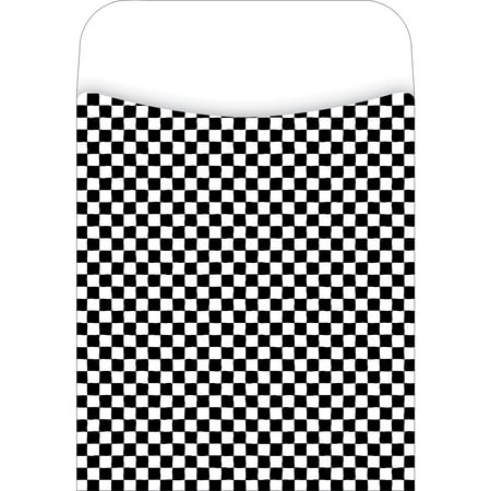 UPC: 0612086012046 | Barker Creek Library Pocket Black Check Design 30/Pack LL1204