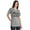 Heather Light Gray, variant on Inkmeso Kiss Me I'm Vaccinated Funny Pro Vaccine Crew Neck T-shirt For Women's-WG