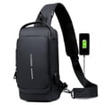 thumbnail image 2 of Crossbodys Bag Men Sling Bag Shoulder Anti Theft Waterproof Chest Bag with USB Charging Port Lightweight with Password Lock, 2 of 5