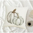 thumbnail image 5 of Fall Autumn White Pumpkin Throw Pillow Covers 18x18 Inch Set of 2 Thanksgiving Teal Grey Pumpkins Outdoor Decorative Pillows Cover Harvest Linen Pillowcase for Bed Couch Sofa Decor, 5 of 6