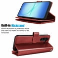 thumbnail image 4 of Wallet Case for Samsung Galaxy A17 5G 2025 Wallet Case ,[9 Card Slots] Luxury PU Leather Credit Holder Carrying Folio Flip [Detachable] Kickstand Magnetic Phone Cover & Lanyard [Wine], 4 of 6