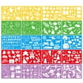 thumbnail image 1 of Juego de plantillas de dibujo hueco para niños, plantilla de números en inglés colorida, plantillas de Navidad y Halloween, 20 Uds., 1 of 5