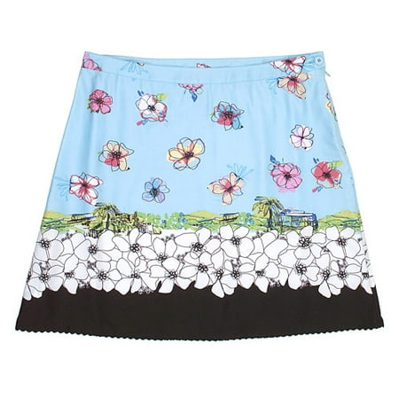 George - Women's Plus Floral Border Skirt