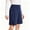 Navy, variant on SwiftWear Women's Summer Casual Shorts High Waisted Pleated with Button Elastic Waistband Loose Fit Long Bermuda Shorts