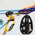 thumbnail image 5 of Climbing Swing Cheek Micro Pulley, Shoulder Pulley, Fixed Plate Micro Pulley, 20KN General Purpose Small Aluminum Rope Pulleys - for Climbing/Aloft Work/Rappelling/Rescue Etc (1PC), 5 of 7