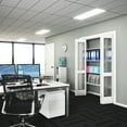 thumbnail image 3 of 30 in. x 80 in. x 1-3/8 in. Frosted Glass 2-Lite Shaker Primed Solid Wood Core Bi-Fold Door with Hardware Included, 3 of 3