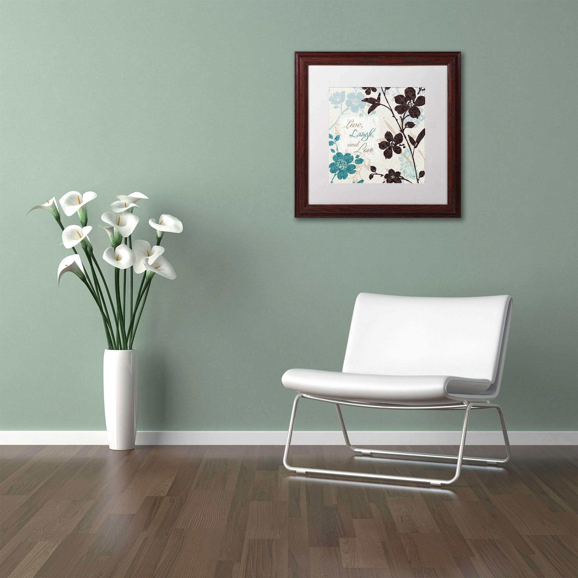 Trademark Fine Art "Botanical touch Quote II" Canvas Art by Lisa Audit, White Matte, Wood Frame