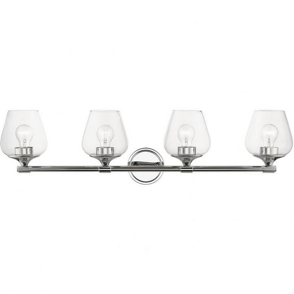 4 Light Bathroom Light in Transitional Style-9.5 inches Tall and 35.5 inches Wide-Polished Chrome Finish Bailey Street Home 218-Bel-4821641
