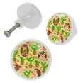 thumbnail image 2 of 4 Pcs Cactus Knobs for Kitchen Cabinet Cupboard Dresser Bookcase Drawer Pulls Handles Round Home Decor, 2 of 5