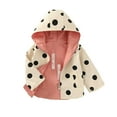 thumbnail image 2 of Esaierr 9M-5Y Newborn Girls Lightweight Jacket with Reversible for Baby Toddler Water-Resistant Jacket with Hooded Printed Comfortable Waterproof Long Sleeve Outerwear Jackets, 2 of 5