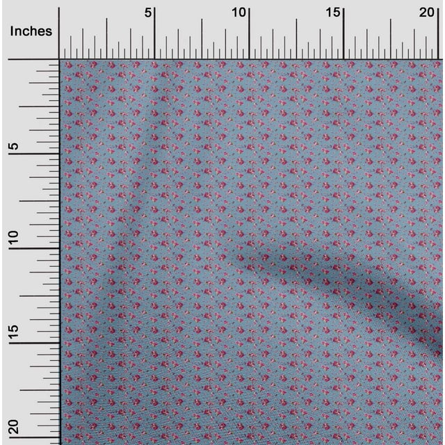 oneOone Cotton Flex Fabric Leaves & Flower Floral Print Sewing Fabric BTY 40 Inch Wide