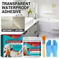 thumbnail image 5 of JLFNYA Transparent Waterproof Glue, Bathroom Caulk, Waterproof Caulk, Transparent Sealant, Bathroom Adhesive, Silicone Bathroom Caulk, Suitable for Indoor, Outdoor, Bath, Shower, Sink, Window, Wall, 5 of 8