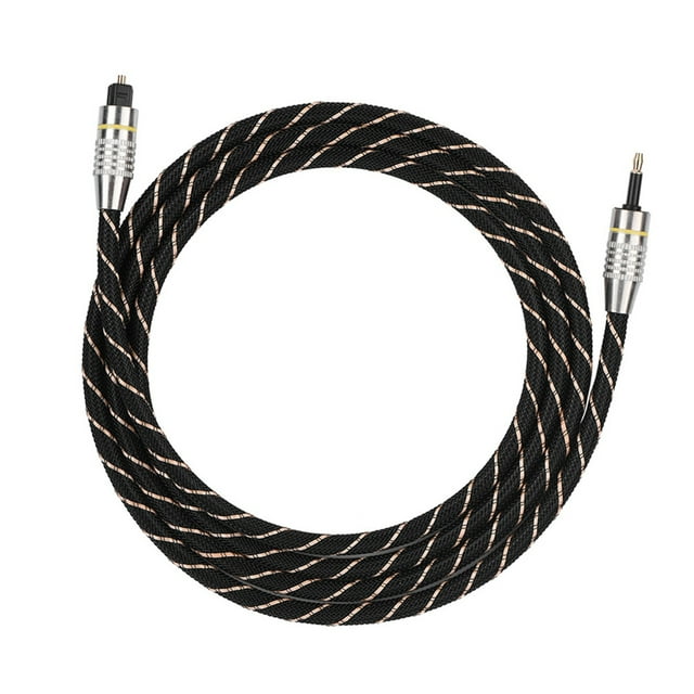 Câble Audio Numérique à Fibre Optique Connecteur SPDIF Plaqué Or Rond