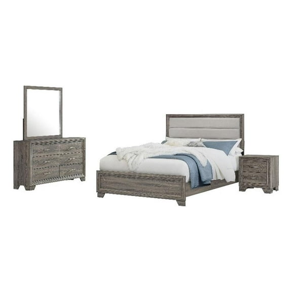 Wright 4-piece Queen Bedroom Set Brown Oak