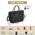 thumbnail image 2 of Holuxer Insulated Lunch Bag for Women, Fashion Handbag Lunch Tote Box, Reusable Thermal Cooler Bags with Shoulder Strap, Leakproof Storage Pockets for Working Shopping Picnic 12L, Black, 2 of 7