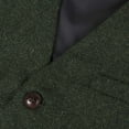 thumbnail image 4 of GFDYREE Men's Slim Fit Herringbone Tweed Suits Vest Premium Wool Blend Waistcoat, 4 of 7