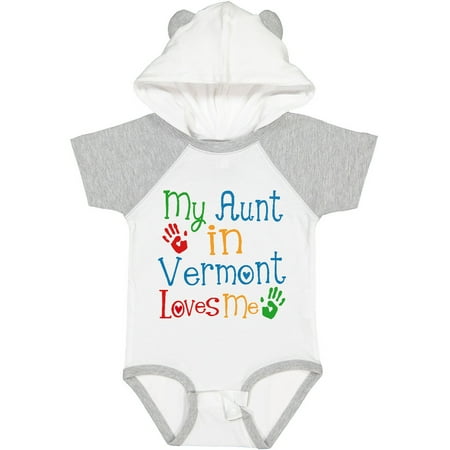 

Inktastic My Aunt in Vermont Loves Me Gift Baby Boy or Baby Girl Bodysuit