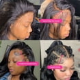 thumbnail image 3 of HD Transparent Body Wave Lace Wig Human Hair 13×4 13×6 Lace Front Wigs Brazilian Remy Hair Glueless Long Wave Curly 360 Lace Frontal Wig for Women, 3 of 6
