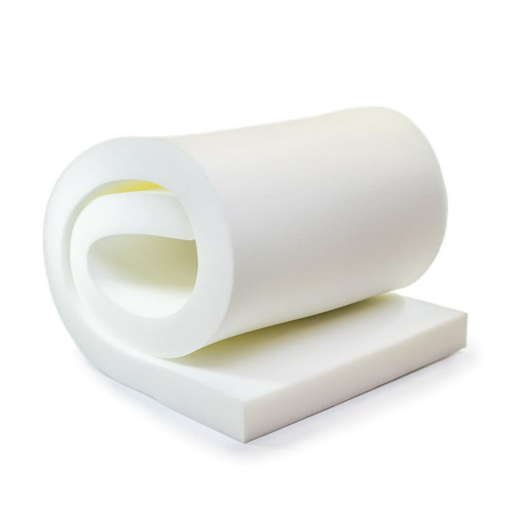 AK Trading Co. Upholstery Foam Cushion, High Density Polyurethane Foam Sheet - Made in USA - 3 H x 24 W x 72 L,White