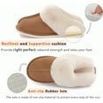 thumbnail image 5 of Evlmd Fuzzy House Slippers for Women, Memory Foam Fluffy Soft Warm Slip On House Slippers, Anti-Skid Cozy Plush for Indoor Outdoor, 5 of 7