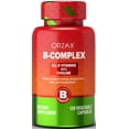 thumbnail image 6 of ORZAX Vitamin B Complex, Vegan, B Vitamins with Choline & Inositol - 120 Vegetable Capsules, 6 of 9