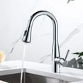thumbnail image 2 of Kibi USA Bari Single Handle Pull Down Kitchen & Bar Sink Faucet Chrome W/ Soap Dispenser Chrome Finish, 2 of 5