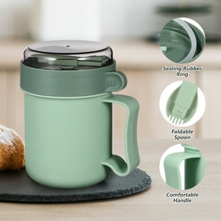 KooK Ceramic Soup Mugs, with Handle and Vented Plastic Lid, Perfect for  Overnight Oats, Microwave Sa…See more KooK Ceramic Soup Mugs, with Handle  and