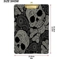 thumbnail image 3 of FMSHPON Skull Paisley Flower Clipboard Hardboard Wood Nursing Clip Board and Pull for Standard A4 Letter 13x9 inches, 3 of 8