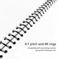 thumbnail image 4 of 100Pcs Spiral Binding Coils 9.5mm 3/8in 4:1 Ratio 48 Teeth 75 Sheet Capacity For A4 Paper 360 Degree Rotation  Letter Size Compatible, 4 of 8