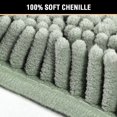 thumbnail image 1 of 1pc Ultra Soft Microfiber Chenille Bath Rug - Washable, Dry Fast, Water Absorbent - Perfect for Bathroom and Bedroom Area Rugs, 1 of 4