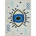 thumbnail image 2 of Well Woven Apollo Evil Eye Blue Beige 5'3" x 7'3" Area Rug, 2 of 6
