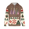 thumbnail image 4 of Sudadera con capucha para hombre, informal, con cordón, estampado navideño, deportiva, blusa de poliéster, 4 of 4