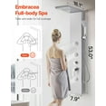 thumbnail image 2 of VEVOR Panneau de Douche Tour Système Acier Inoxydable Colonne Pluie Tête Massage Jet 5 Modes, 2 of 9