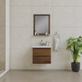 thumbnail image 4 of Alya Bath Paterno 24" Modern Wood Wall Mounted Bathroom Vanity in Rosewood Brown, 4 of 7