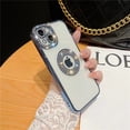 thumbnail image 1 of Funda de teléfono de silicona para iPhone 14 Pro Max, cubierta de diamantes de imitación ahuecada, lujo Fivean unisex, 1 of 2